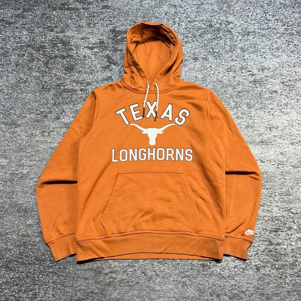 Nike Texas Longhorns Hoodie Sweatshirt Mens Medium Orange College‎ University